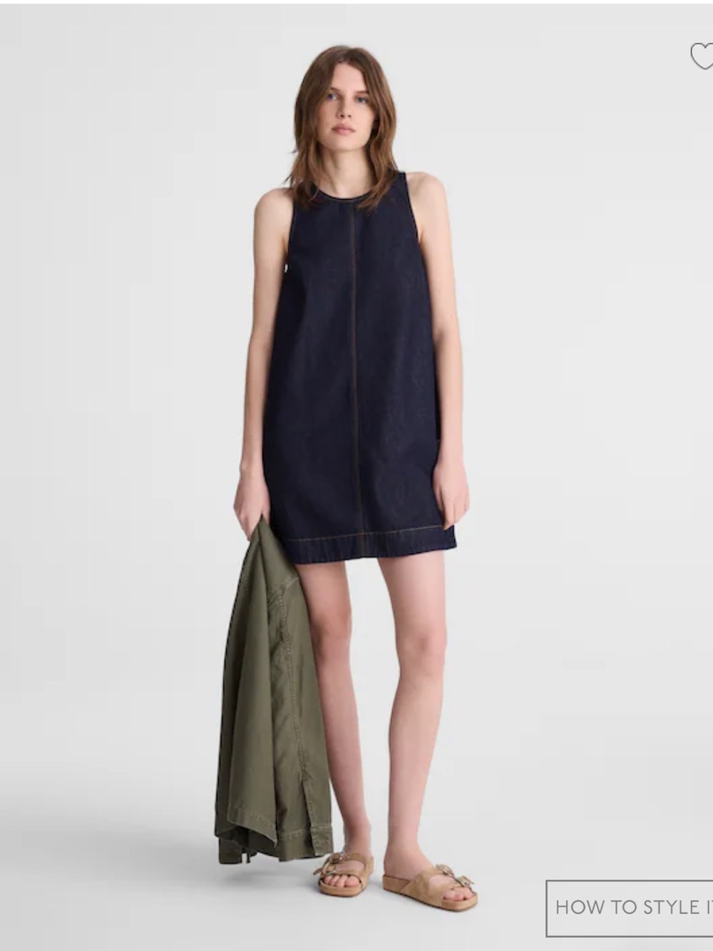 Madewell Sleeveless Dark Denim Mini Shift Dress - NWT